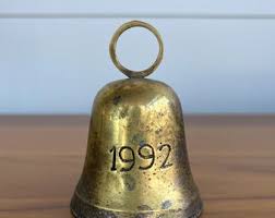Vintage Brass 1992 Hand Bell Birthday Anniversary Gift 1992 - Etsy