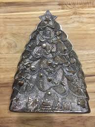 Vintage Silver Plated Christmas Tree Candy Dish, Decorated ...