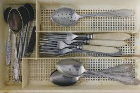 Vintage silverware in antique cutlery tray · Free Stock Photo