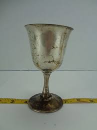 Sheridan EPS calice placcato argento stelo piedini tazza vintage alto 5 1/4