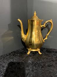 International Silver Company 24kt Gold Plated Footed Lidded ...