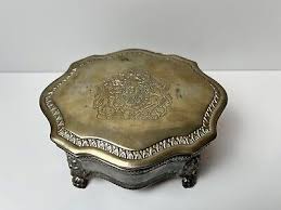 VINTAGE Dieu et Mon Droit British Royal Crest Silver Plated ...