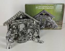 International Silver Company Silver Plate NATIVITY Set~10 ...