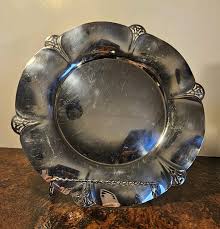 WM Rogers Silver plate Round Tray 11" diameter # 421 ...