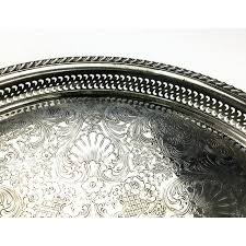 Vintage Silver Plate Turning Lazy Susan Display Tray | Chairish