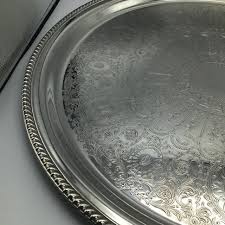 Large Vintage F. B. Rogers Silver Plated Serving Platter ...