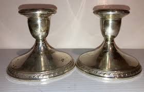 Vintage Cartier Sterling Silver Candlesticks 2593 Weighted ...
