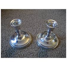 Fisher Sterling Silver Candle Holder Set. For Sale at Ruby Lane