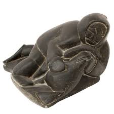 Vintage Native American Hand-Carved Soapstone Sculpture - Inuit/Eskimo For Sale at 1stDibs | native american stone art, native american soapstone carvings, soapstone sculptures for sale