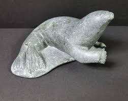 Beautiful Vintage Inuit Soapstone Carving of a Seal by Artist Peter Sala (b. 1900) - Etsy New Zealand