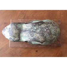 19th Century Chinese Verdigris Bronze Rabbit Figure | Chairish