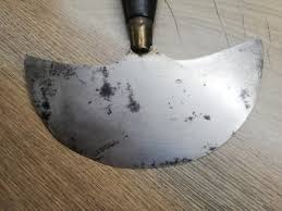 VTG OLD RARE SWEDEN CROWN LEATHER ROUND HEAD SKIVING KNIFE ...