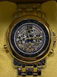 INVICTA Lunar Silver & Gold tone Dress Watch w/ Sapphire ...