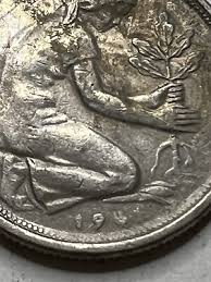 German 50 Pfennig 194? J coin Error no last number | eBay