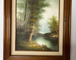 Vintage MCM Oil Painting- Landscape - Etsy