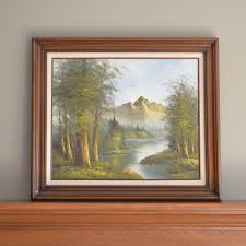 Gorgeous, Vintage Mountain-side Landscape - Oil on Canvas ...