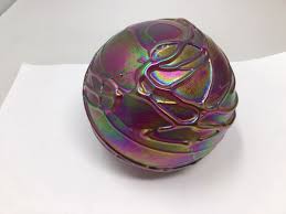 Vintage Multicolored Iridescent Art Glass Paperweight signed The Glass Eye 1984 | eBay