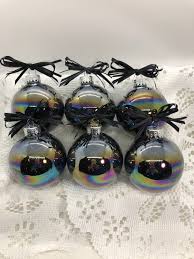 Black Onyx Iridescent Glass Glitter Sparkly Christmas ...