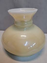 H▪︎Vtg Opal Glass Student Lamp Shade with Buff Nu-Gold ...