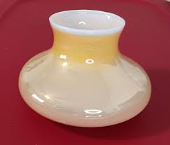 Vintage Opalescent Glass Lampshade Desk Table Lamp Amber ...