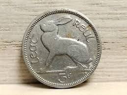 1928 3 Pence Ireland Coin "Hair" | eBay