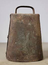 Vintage Antique Metal Riveted Hand Forged Cow Goat Bell 5