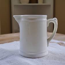 Vintage White Milk Pitcher by Homer Laughlin Co, USA / Ironstone Pitcher - Etsy