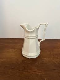 Vintage Red Cliff Ironstone Pitcher Stamped Makers Mark White China Small Pitcher Vase Ironstone Collection - Etsy