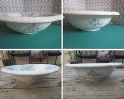 Vintage Antique Dudson Wilcox & Till Semi Porcelain Large Thick Heavy Floral Pattern Wash Basin Bowl Kitchen Display Bowl. **FREE Shipping** - Etsy