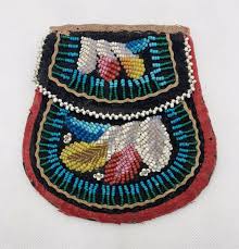 VTG Antique Native American Double Sided Beaded Purse Cloth ...