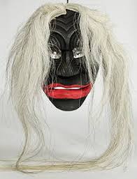 Iroquois False Face Carved Wood Mask, 20th Century,