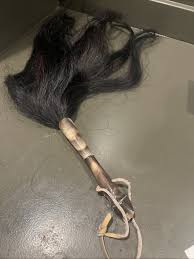 Vintage Handmade African Horse Hair Fly Swatter Whisk Horn ...