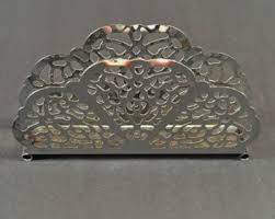 Vintage Irvin Ware USA Chrome/Silver Lace Filigree Napkin ...