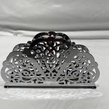 Vintage Irvin Ware Chrome Napkin Letter Holder Filigree ...
