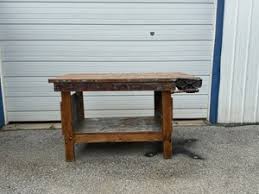 Antique Industrial Workbench | eBay