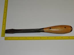 NOS IRWIN PERFECT HANDLE SCREWDRIVER 9 1/2 WOOD Grip JEEP ...