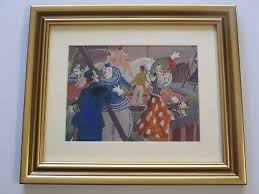 VINTAGE ANTIQUE CIRCUS PAINTING AMERICAN AMERICANA PORTRAIT PERFORMERS CLOWNS | eBay