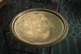 Beautiful antique large islamic tray, or table top, copper ...