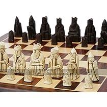 Berkeley Isle of Lewis Chess Set (cream and brown): Amazon ...