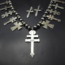 Lorenzo James NAVAJO Stamped Sterling Silver DIVERSE CROSS ...