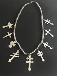 Sterling Silver cross by Mike Bird Romero, Native American ...