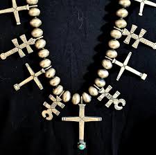 Large Vintage Dragonfly or Pueblo Cross Necklace Old Pawn ...