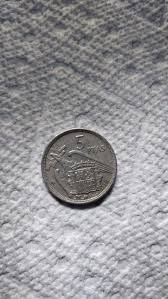 1957 5 Pesetas, Francisco Franco Moneda Española