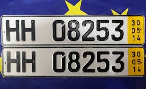 Germany German Temporary License Plates - Hansestadt Hamburg ...