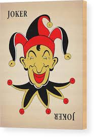 The Joker Card Wood Print by Mark Rogan - Mark Rogan ...