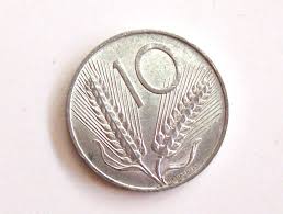 Vintage Italy 1967. Lire 10 Aluminum Coin. Italian Repubblic ...