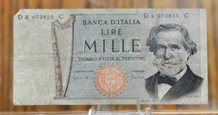 1969-81 Bank of Italy 1000 Lire Italian Banknote- Giuseppe ...