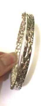 ROBERTO MAGI Hammered Sterling Silver Bangle Bracelet | eBay