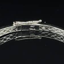 Odelia 18k white gold 2.00 ct diamond bangle bracelet 14.87g ...