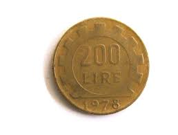 Vintage Italy 1978. Lire 200 Coin. Repubblica Italiana. Head ...